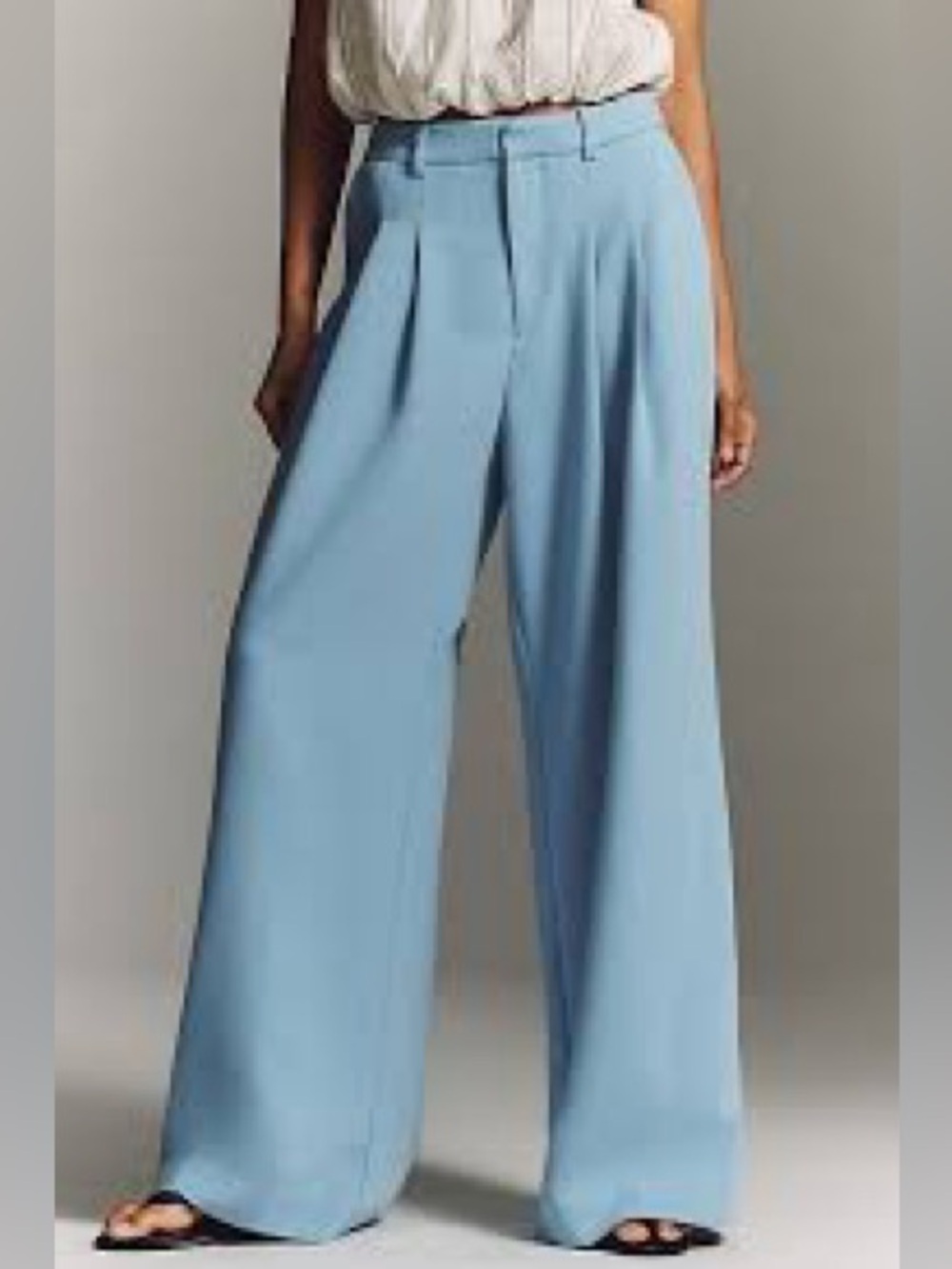 Anthropologie NWT Avery Wide-Leg Pleated Trousers by Maeve - M - Picture 6 of 16